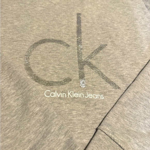Calvin Klein Heather Gray sweat shirt excellent condition size large - Picture 5 of 6
